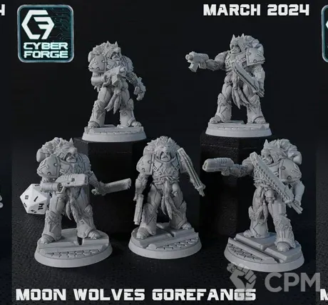 Описание картинки Space Wolves Intercessor Squad - 10 Штук от MrMetalHorror по цене 1 000руб | Свободный Рынок Миниатюр - СРМ