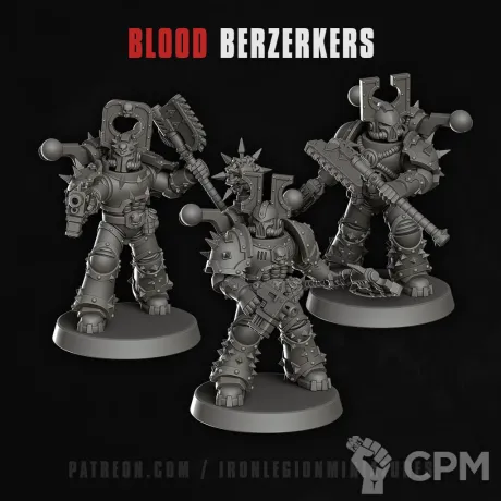 Описание картинки Blood Berzerkers от @Avdohaprint по цене 900руб | Свободный Рынок Миниатюр - СРМ
