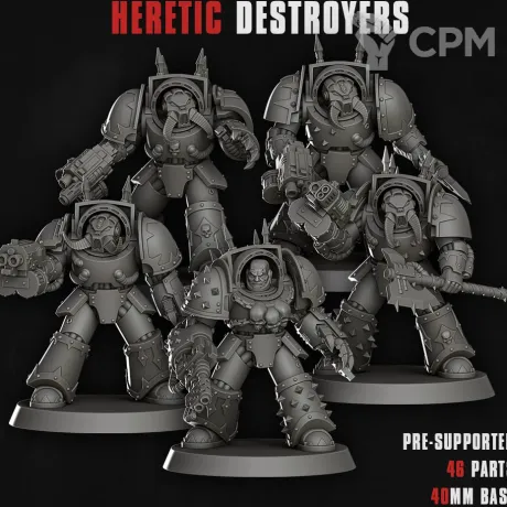 Описание картинки Terminators of Chaos от @Avdohaprint по цене 1 400руб | Свободный Рынок Миниатюр - СРМ