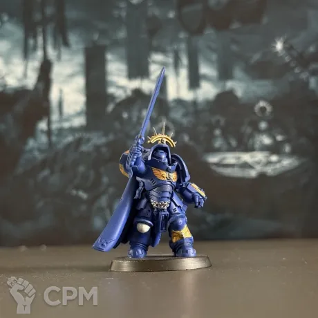 Описание картинки Space Marine captain in gravis armour от КМ по цене 1 990руб | Свободный Рынок Миниатюр - СРМ