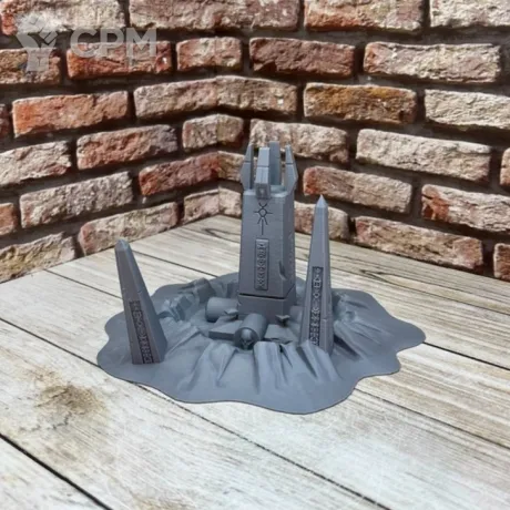 Описание картинки Руины обелиска, Некроны от HellHammer 3D Print по цене 645руб | Свободный Рынок Миниатюр - СРМ