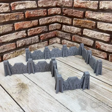 Описание картинки Модульные баррикады (барьеры), Некроны от HellHammer 3D Print по цене 485руб | Свободный Рынок Миниатюр - СРМ