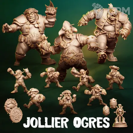 Описание картинки Jollier Ogres Part 1 от 3Д-Печка по цене 1 200руб | Свободный Рынок Миниатюр - СРМ