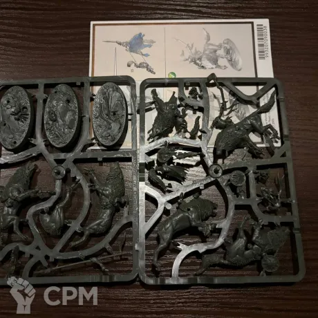 Описание картинки Snarlboss and Wolfgit Retinue от Coyote по цене 2 790руб | Свободный Рынок Миниатюр - СРМ