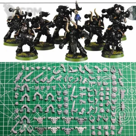 Описание картинки Chaos Space Marines squad (8; 2002) от Stark Foundry по цене 2 895руб | Свободный Рынок Миниатюр - СРМ