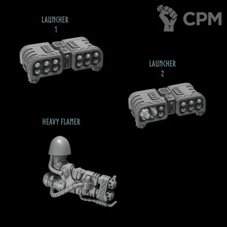 Описание картинки Terminators heavy weapon от Fisher print по цене 100руб | Свободный Рынок Миниатюр - СРМ