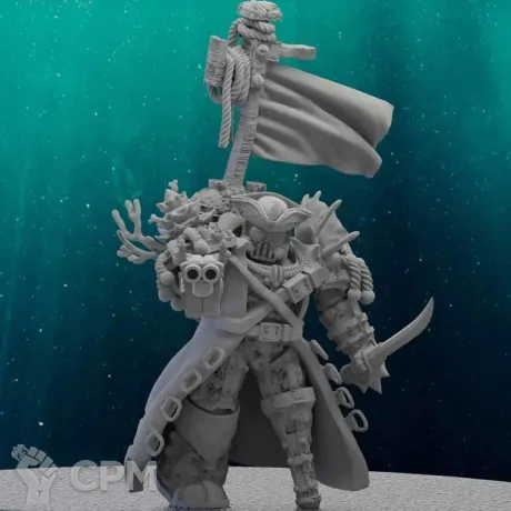 Описание картинки Plague Marine Champion от MrMetalHorror по цене 250руб | Свободный Рынок Миниатюр - СРМ