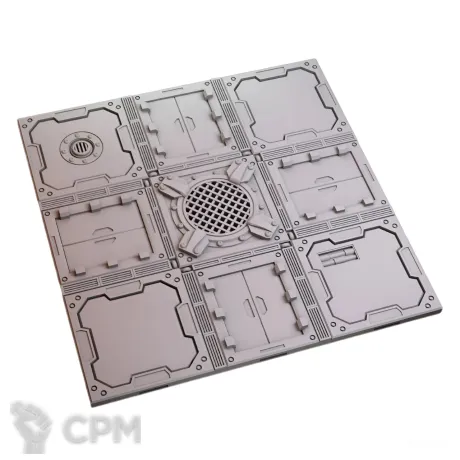 Описание картинки Zone Mortalis - SF Floor Tile Slim 3x3 GW A1 v03 от 3D Print Workshop по цене 658руб | Свободный Рынок Миниатюр - СРМ