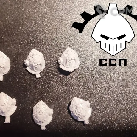 Описание картинки Shoulder Pads Venatari Custodes от ССП по цене 250руб | Свободный Рынок Миниатюр - СРМ