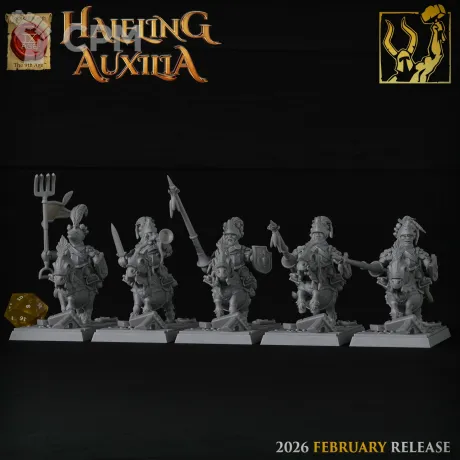 Описание картинки Halfling Heavy Pony Riders от 3DPrintClub по цене 190руб | Свободный Рынок Миниатюр - СРМ