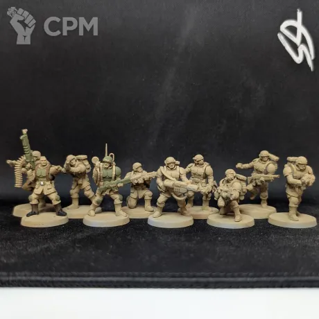 Описание картинки Cadian Shock Troops от RestR по цене 500руб | Свободный Рынок Миниатюр - СРМ