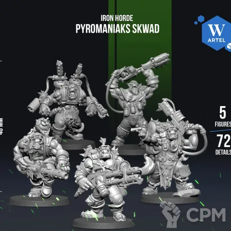Описание картинки Pyromaniaks Skwad от WebWay 3D по цене 1 800руб | Свободный Рынок Миниатюр - СРМ