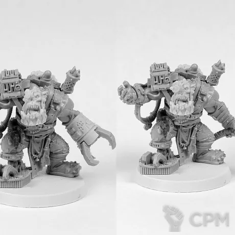 Описание картинки MECH-BOSS DREDSMASHA WITH RETINUE (Boss, BigMek) от Oi!-Factory по цене 1 265руб | Свободный Рынок Миниатюр - СРМ