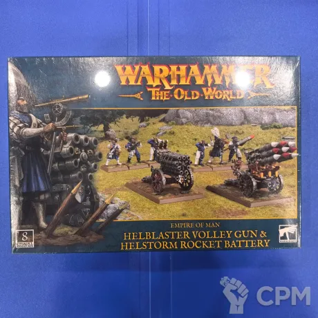 Описание картинки TOW: Empire of Man Helblaster Volley Gun &amp; Helstorm Rocket Battery от Akella по цене 5 700руб | Свободный Рынок Миниатюр - СРМ