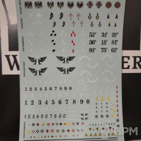 Описание картинки Imperial Knights Armiger Transfer Sheet от Xjekill по цене 1 000руб | Свободный Рынок Миниатюр - СРМ
