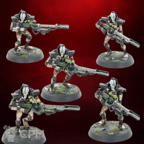 Описание картинки Necron Deathmarks Warhammer 40K, набор миниатюр Некроны, 5 фигурок для настольного варгейм от 3DSprint по цене 600руб | Свободный Рынок Миниатюр - СРМ
