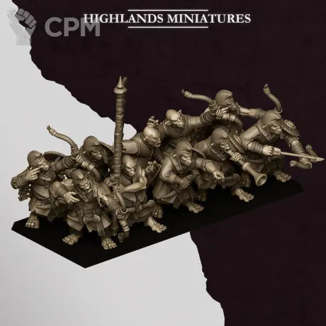 Описание картинки Hobgoblin Archers от Wardog Workshop по цене 1 000руб | Свободный Рынок Миниатюр - СРМ