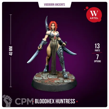 Описание картинки Миниатюра Bloodhex Huntress от Артель W по цене 1 329руб | Свободный Рынок Миниатюр - СРМ