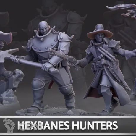 Описание картинки Hexbane's Hunters от MrMetalHorror по цене 1 000руб | Свободный Рынок Миниатюр - СРМ