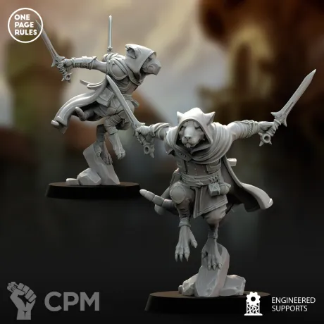 Описание картинки Ratmen - Assassin OPR/Deathmaster от Laboratory of Chaos по цене 100руб | Свободный Рынок Миниатюр - СРМ
