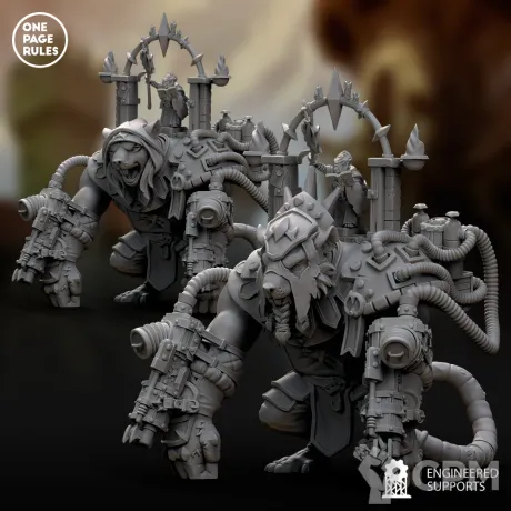 Описание картинки Ratmen - Giant Ogre Priest OPR/Thanquol and Boneripper от Laboratory of Chaos по цене 1 625руб | Свободный Рынок Миниатюр - СРМ