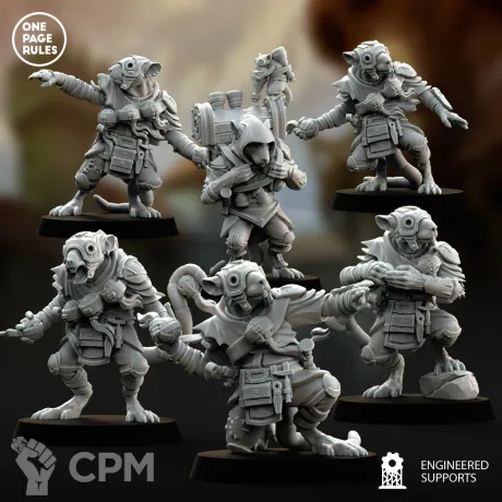 Описание картинки Ratmen - Grenadiers OPR/Acolyte Globadiers от Laboratory of Chaos по цене 200руб | Свободный Рынок Миниатюр - СРМ