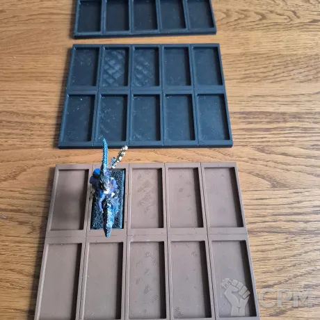 Описание картинки Extension movement tray 2х5 (Трей-переходник с 25х50 мм на 30х60 мм, 2х5 моделей) от SirBone по цене 200руб | Свободный Рынок Миниатюр - СРМ