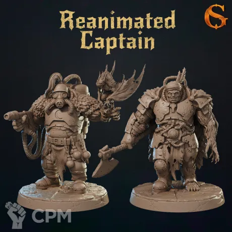 Описание картинки Reanimated Captain от Manufactorum76 по цене 200руб | Свободный Рынок Миниатюр - СРМ