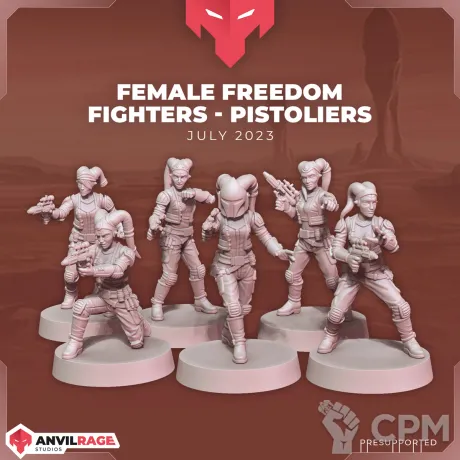 Описание картинки Rebel Trooper - Twi'lek  Pistoliers от PocketSized Prints по цене 900руб | Свободный Рынок Миниатюр - СРМ