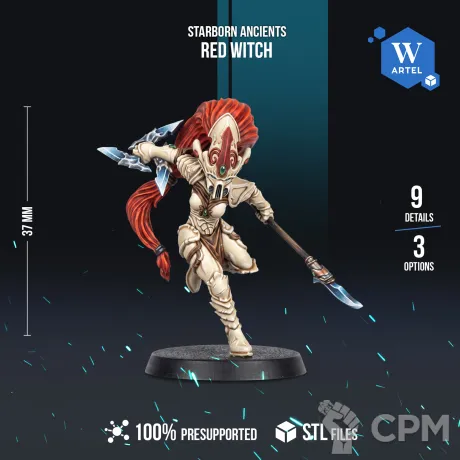 Описание картинки Red Witch\Jain Zar(Альт) от WebWay 3D по цене 325руб | Свободный Рынок Миниатюр - СРМ