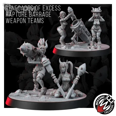 Описание картинки RENEGADES OF EXCESS RAPTURE BARRAGE WEAPON TEAMS от Manufactorum76 по цене 450руб | Свободный Рынок Миниатюр - СРМ