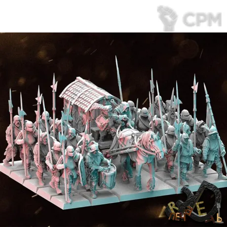 Описание картинки Paymasters Guard and Wagon от R.E.print по цене 1 990руб | Свободный Рынок Миниатюр - СРМ