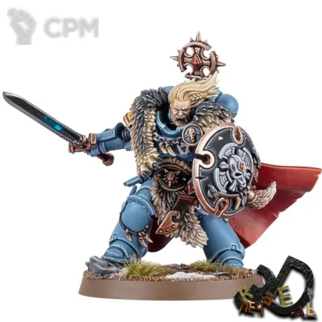 Описание картинки Space Wolves Wolf Guard Battle Leader от R.E.print по цене 450руб | Свободный Рынок Миниатюр - СРМ