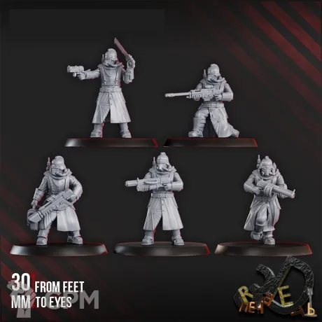 Описание картинки Death Division Grenadier Squad от R.E.print по цене 790руб | Свободный Рынок Миниатюр - СРМ