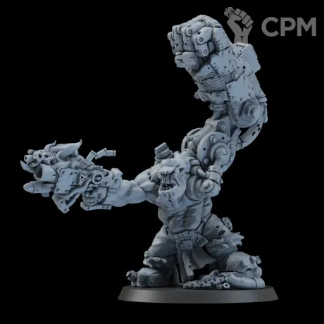 Описание картинки Миниатюра Орк Брузгоб, Варбосс (Warboss) от Brother Ork по цене 925руб | Свободный Рынок Миниатюр - СРМ