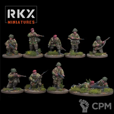 Описание картинки Британия, Десантники, British Paratroopers, Section Gliderborne от 3DPrintClub по цене 75руб | Свободный Рынок Миниатюр - СРМ