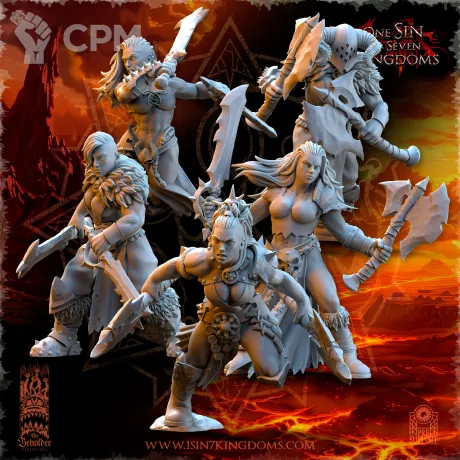 Описание картинки Barbarian Razors with Two Weapons от Naggaroth Night по цене 250руб | Свободный Рынок Миниатюр - СРМ