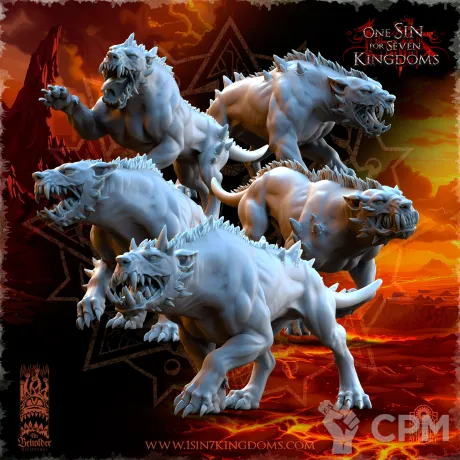 Описание картинки Hellhounds от Naggaroth Night по цене 300руб | Свободный Рынок Миниатюр - СРМ