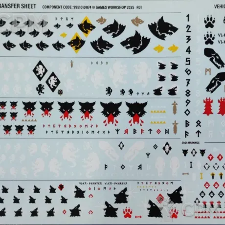 Описание картинки Space Wolves Transfer Sheet от Black Legion Hall по цене 770руб | Свободный Рынок Миниатюр - СРМ