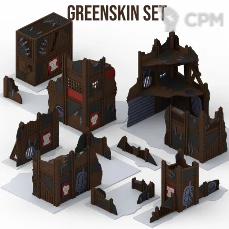 Описание картинки Greenskin Ruins (Террейн для 11 редакции, цветной) от AxeL's Forge по цене 8 300руб | Свободный Рынок Миниатюр - СРМ