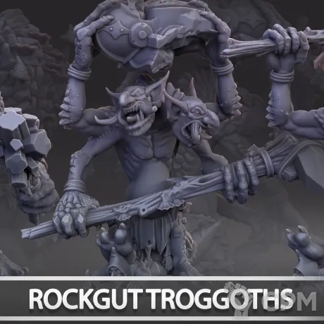 Описание картинки Rockgut Troggoths от Naggaroth Night по цене 2 500руб | Свободный Рынок Миниатюр - СРМ