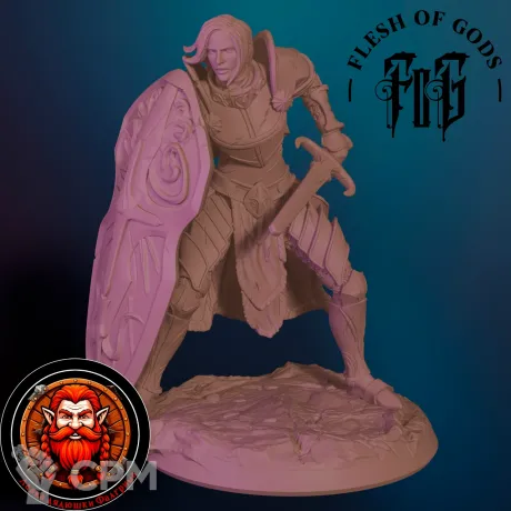 Описание картинки Человек паладин от Falgrim's_shop по цене 420руб | Свободный Рынок Миниатюр - СРМ