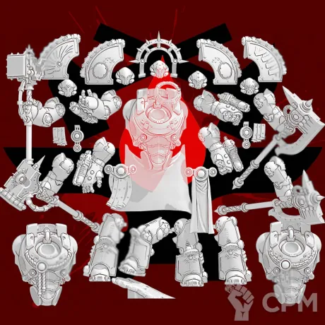 Описание картинки Saturnine Pattern Terminator Armour капитан от Laboratory of Chaos по цене 550руб | Свободный Рынок Миниатюр - СРМ