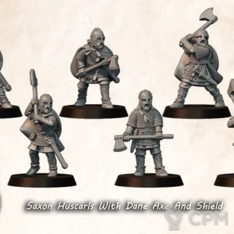 Описание картинки Saxon Huscarls With Dane Axes от Manufactorum76 по цене 960руб | Свободный Рынок Миниатюр - СРМ
