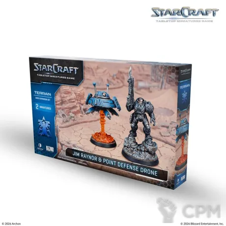 Описание картинки StarCraft: Jim Raynor &amp; Point Defense Drone - Terran - Hero Expansion Set (предзаказ) от Miniature Wargames по цене 3 950руб | Свободный Рынок Миниатюр - СРМ