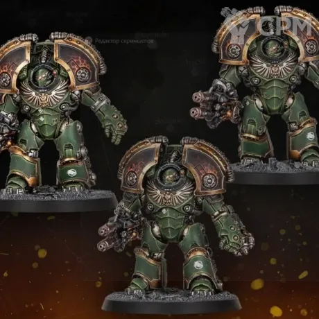 Описание картинки Legiones Astartes: Saturnine Terminator Squad от @Avdohaprint по цене 1 100руб | Свободный Рынок Миниатюр - СРМ