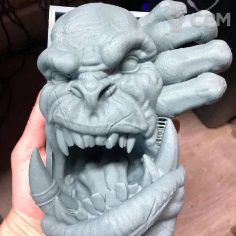 Описание картинки Голова орка 3D печать (книгодержатель) 19см от Plusha по цене 100руб | Свободный Рынок Миниатюр - СРМ