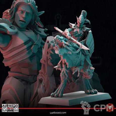 Описание картинки Fallen Princess On Raptor от Manufactorum76 по цене 350руб | Свободный Рынок Миниатюр - СРМ