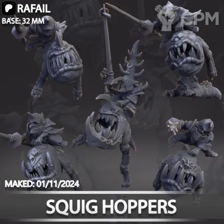 Описание картинки Squig Hoppers от Naggaroth Night по цене 300руб | Свободный Рынок Миниатюр - СРМ