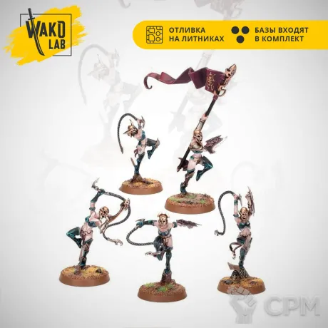Описание картинки Sisters of Slaughter/Witch Aelves (5) от Wako Lab (Recast) по цене 1 540руб | Свободный Рынок Миниатюр - СРМ